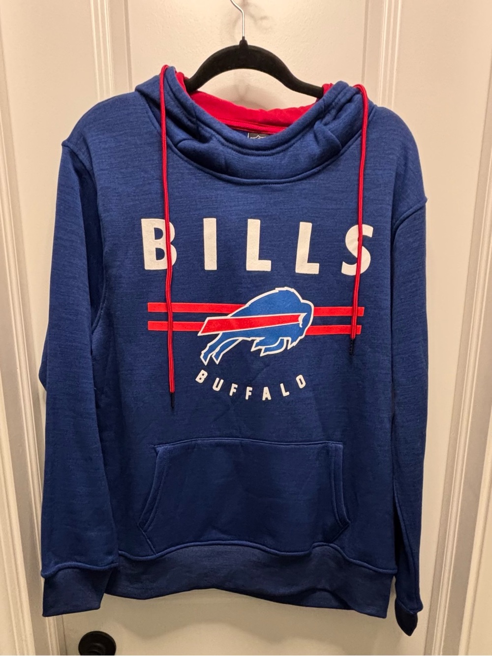 NFL Buffalo Bills Blue Crewneck Sweatshirt with Red Accents